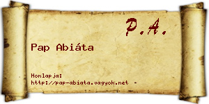 Pap Abiáta névjegykártya
